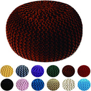 Knitted Round Pouffe Foot Stool - Comfort Valley Knitted Stool with legs, Knitted Round Pouffe Foot Stool, Knitted pouffe, Knitted pouf pattern, Knitted pouf ottoman pattern free, Knitted foot stool, Chunky knit pouf ottoman, Chunky knit pouf