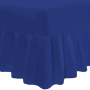 Frilled Valance Extra Deep Fitted Sheet - Bed Sheet -Frilled Valance Fitted Sheet Royal Blue