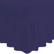 Frilled Valance Extra Deep Fitted Sheet - Bed Sheet -Frilled Valance Fitted Sheet Navy Blue