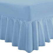Frilled Valance Extra Deep Fitted Sheet - Bed Sheet -Frilled Valance Fitted Sheet Sky Blue