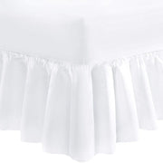 Frilled Valance Extra Deep Fitted Sheet - Bed Sheet -Frilled Valance Fitted Sheet White