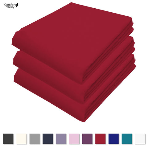 Comfort Valley Easy Care - Poly Cotton Flat Sheet - Bedsheet - 11 Colours - Pack of 3 Sheets - Comfort Valley white sheet, single sheets flat, single flat sheets, Single Flat Sheet White, single flat sheet size uk, Single Flat Sheet Cotton, king size sheets flat, Flat sheets, Cotton Flat Sheet only